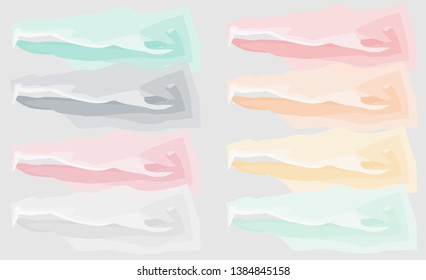set color lines lilac yellow red blue brush stroke. Fashionable vector colorful pattern with brush strokes.Vector illustration. Background design. Abstract hand painted textured ink brush, isolated