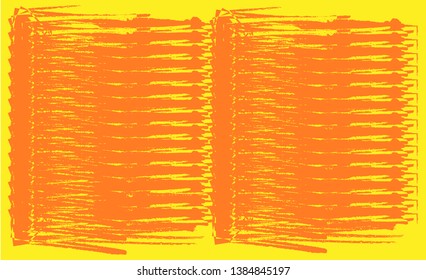 set color lines orange brush stroke. Fashionable vector colorful pattern with brush strokes.Vector illustration. Background design. Abstract hand painted textured ink brush, isolated strokes with dry