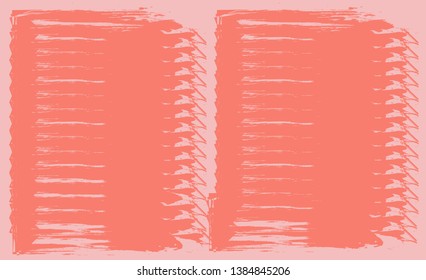 set color lines red brush stroke. Fashionable vector colorful pattern with brush strokes.Vector illustration. Background design. Abstract hand painted textured ink brush, isolated strokes with dry