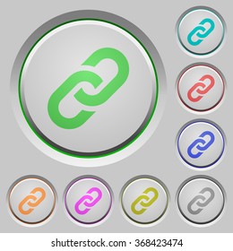 Set of color link sunk push buttons.