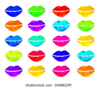 Set of Color Lips