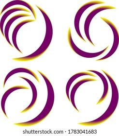 Un conjunto de logotipos de colores para cualquier tipo de negocio. Imagen vectorial.