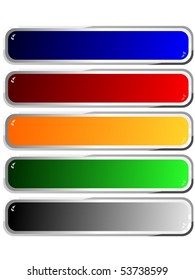 Set of color long buttons
