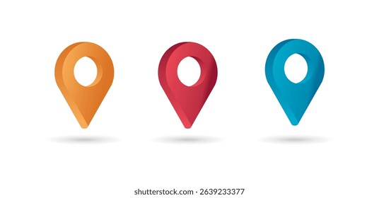 Set color maping pin location 3d icons
