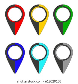 Set color maping pin location 3d icons