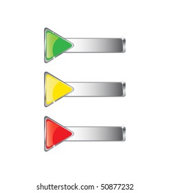 set of color metal buttons