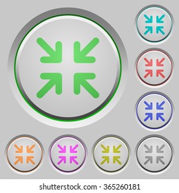 Set of color Minimize sunk push buttons.