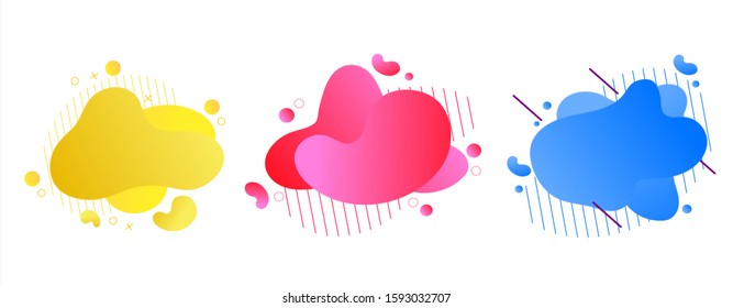 set of color modern abstract background and gradient graphic