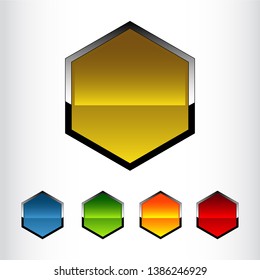 Set of color modern icons.hexagon. Vector illustration.elements for website or app