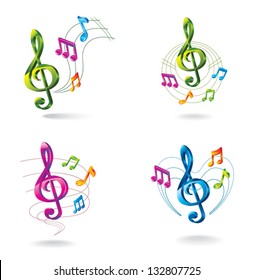 Notes De Musique Couleur Images Photos Et Images Vectorielles De Stock Shutterstock