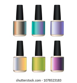 Set of color nail polish