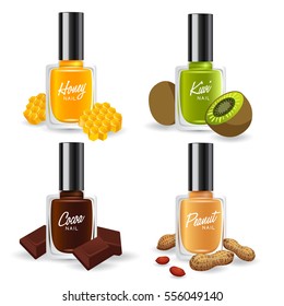 Set of Color Nail Polish : Vector Illustration