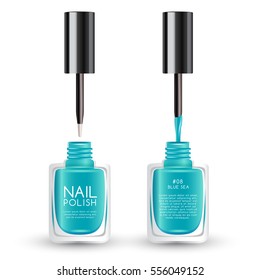 Set of Color Nail Polish : Vector Illustration