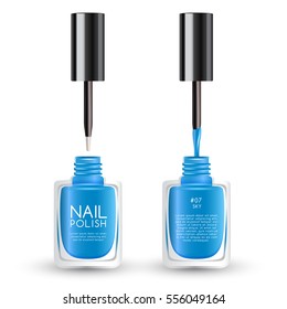 Set of Color Nail Polish : Vector Illustration