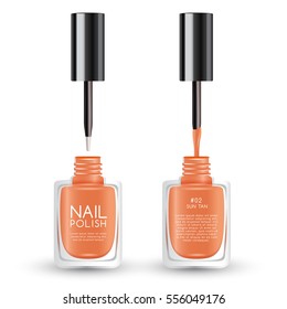Set of Color Nail Polish : Vector Illustration