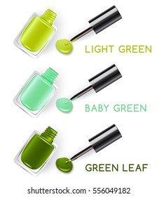 Set of Color Nail Polish : Vector Illustration