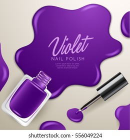 Set of Color Nail Polish : Vector Illustration