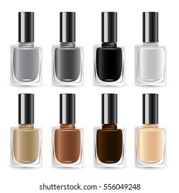 Set of Color Nail Polish : Vector Illustration