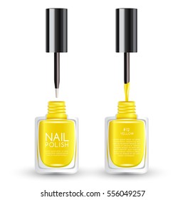 Set of Color Nail Polish : Vector Illustration