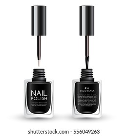 Set of Color Nail Polish : Vector Illustration
