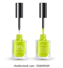 Set of Color Nail Polish : Vector Illustration