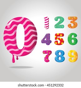 Set of color numbers.