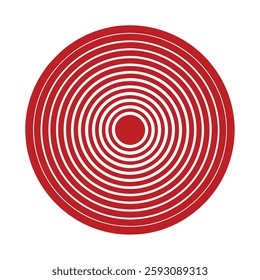 Set of color outline concentric circle wave ring vector 