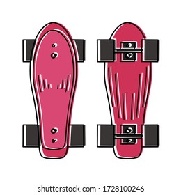 Bottom View Skateboard Stock Vectors Images Vector Art Shutterstock