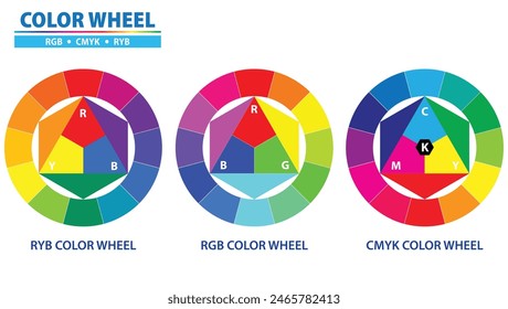 Set of color palette diagram isolated. Eps