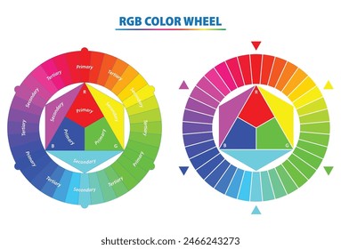 Set of color palette diagram isolated. Eps