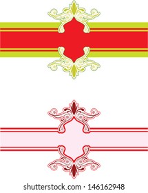 Set of color pattern banner