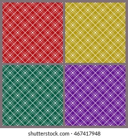Set. Color pattern. The collection of symmetric seamless patterns