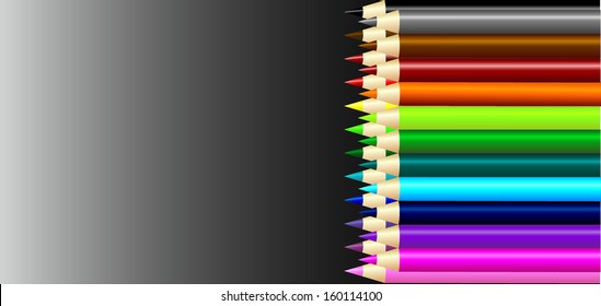 the set of color pencils