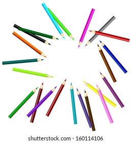 the set of color pencils