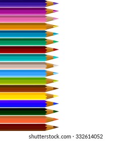 Set of color pencils vector
