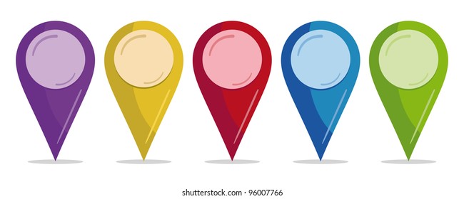 set of color pins