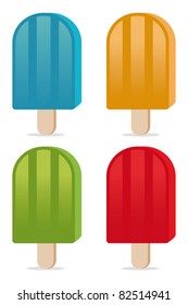set of color popsicles, great for summer