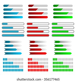 Set color progress bar vector 