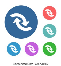 Set of color reload arrow.