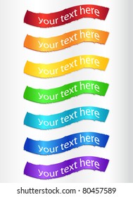 Set of color ribbons