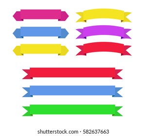 Set of color ribbons vector