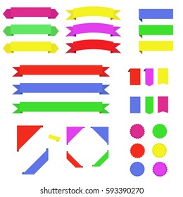 Set of color ribbons vector