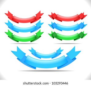 set of color ribbons. Vector illustration eps10