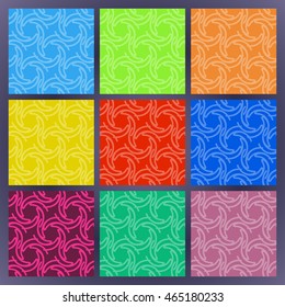 Set of color seamless patterns