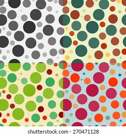 Set color of seamless patterns from chaotic circles of various sizes