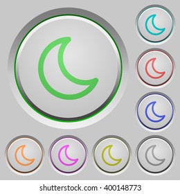 Set of color sleep sunk push buttons.