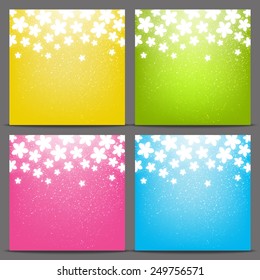 Set of color starry backgrounds 2
