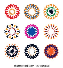 Set of color stars