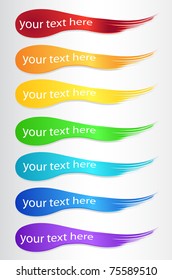 Set of color stickers