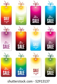 set of color tags